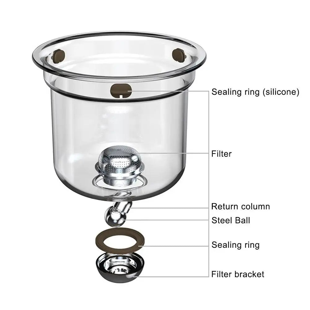 Misty Glass Teapot with Magnetic Tea Separation & Wooden Handle