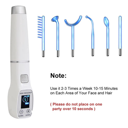 Darsonval High Frequency Facial Machine – 6-in-1 | Anti-Acne, Wrinkle Reduction & Skin Rejuvenation