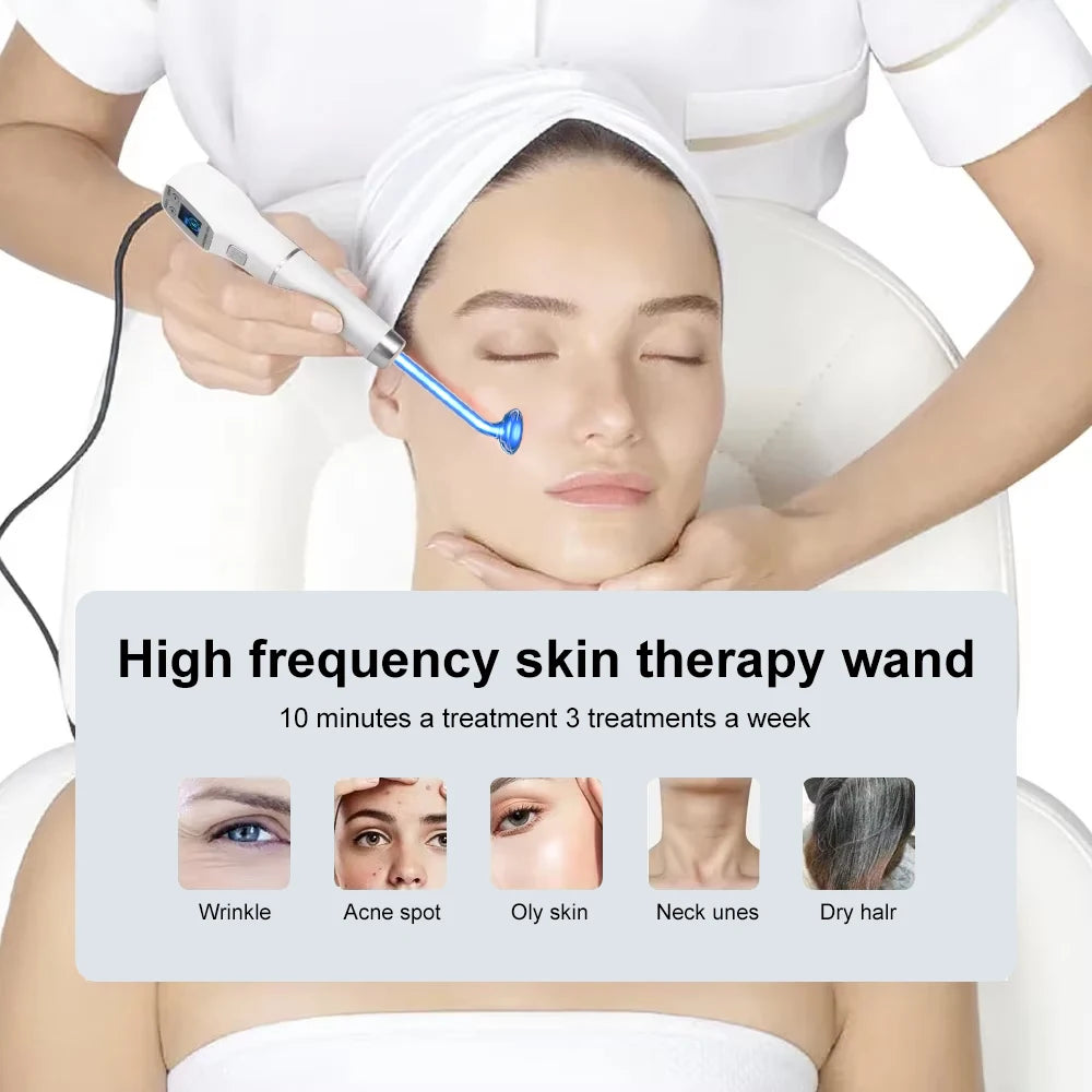 Darsonval High Frequency Facial Machine – 6-in-1 | Anti-Acne, Wrinkle Reduction & Skin Rejuvenation